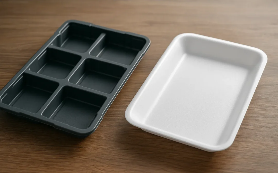 Charolas retornables vs desechables: costos y beneficios reales